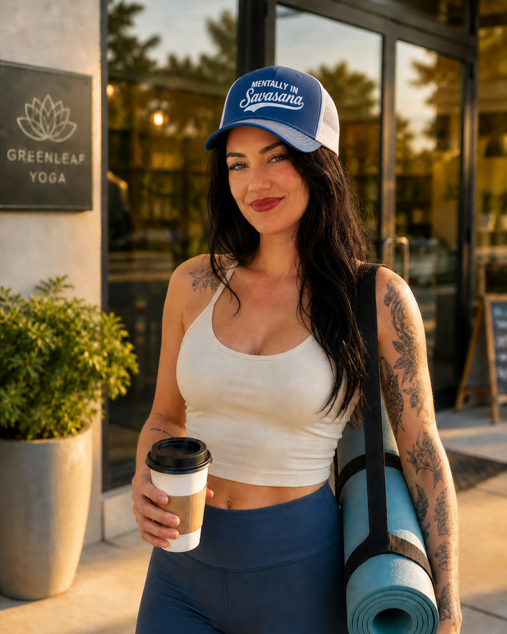 Mentally in Savasana Trucker Hat